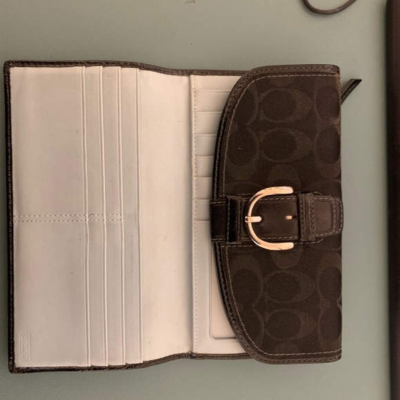Coach black trifold full wallet - Picture 3 of 5